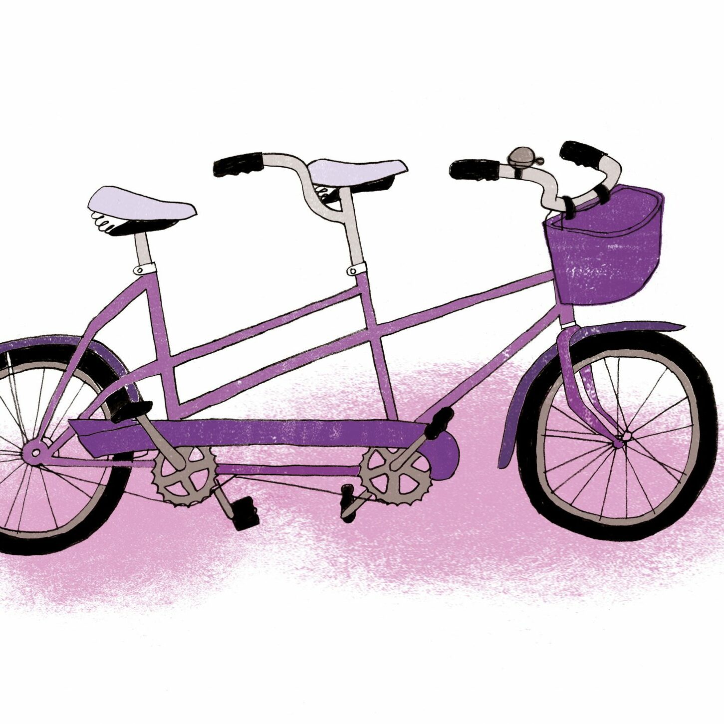 purple bicycle